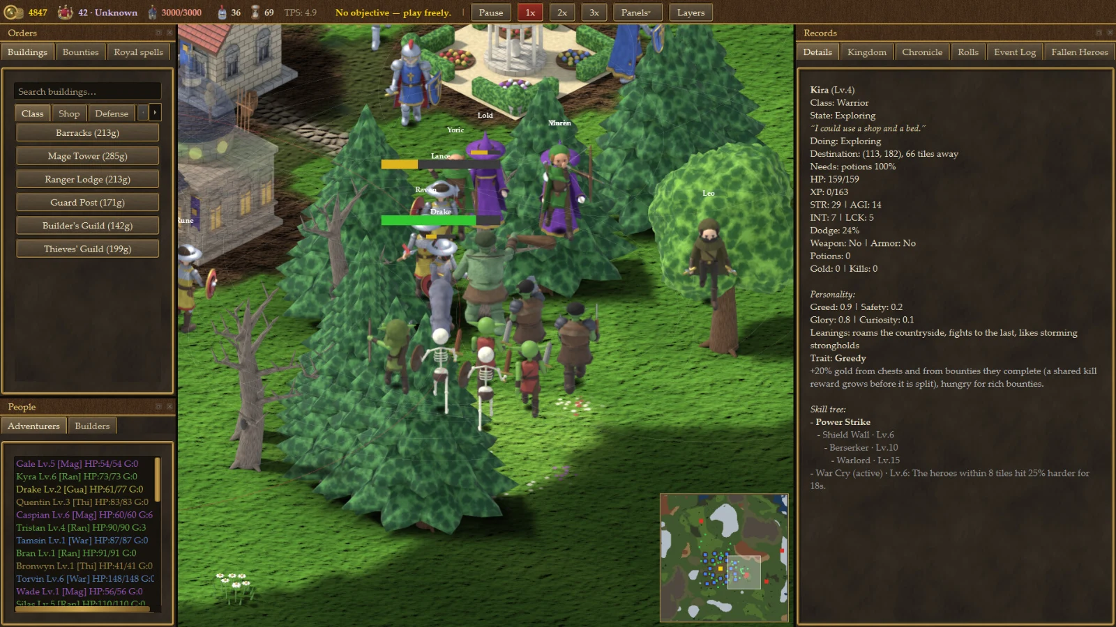 My indirect-control kingdom game has a free demo. Come break it.